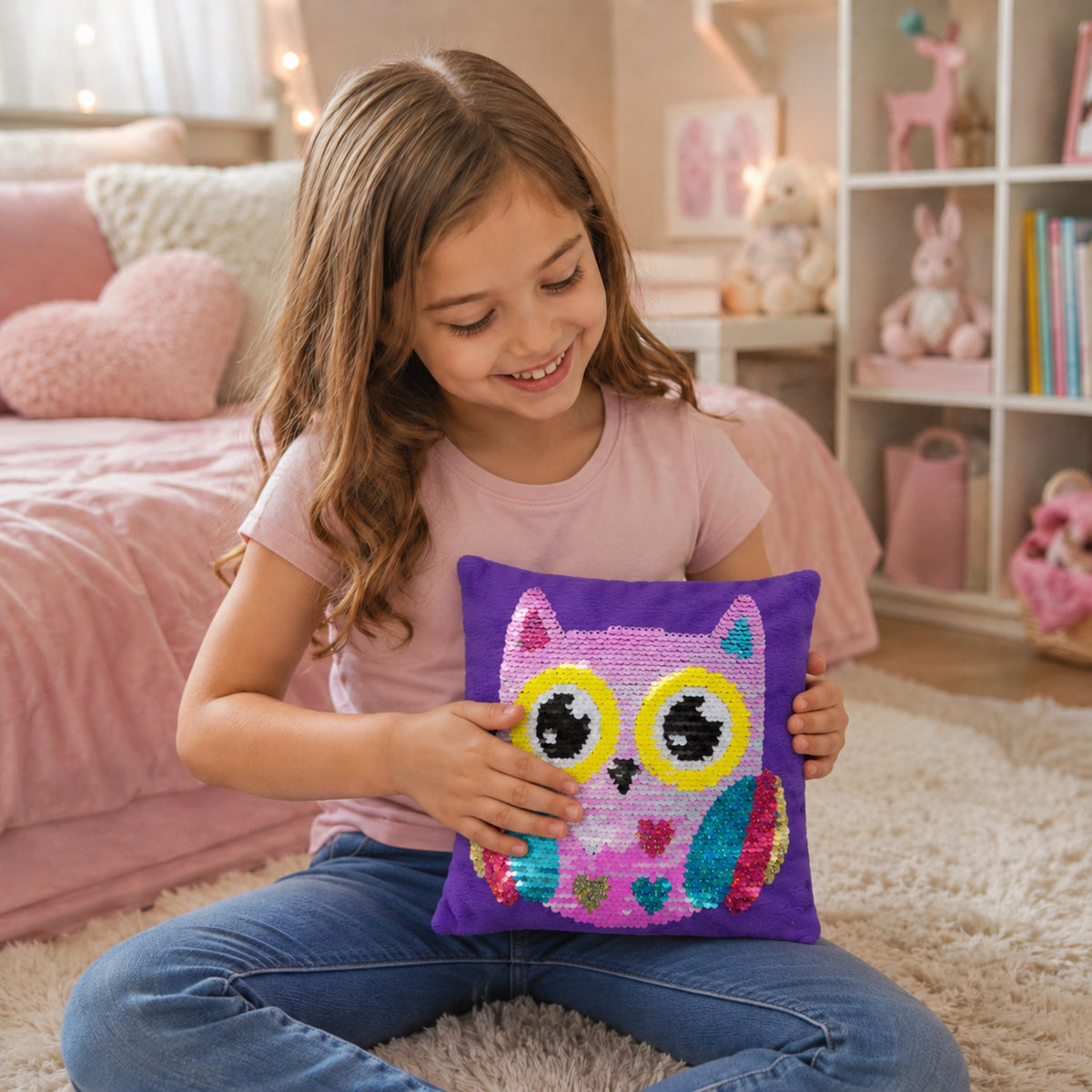 WOOPIE ART&FUN Kūrybinis rinkinys – Pagalvėlė su pelėdute ir žvyneliais
