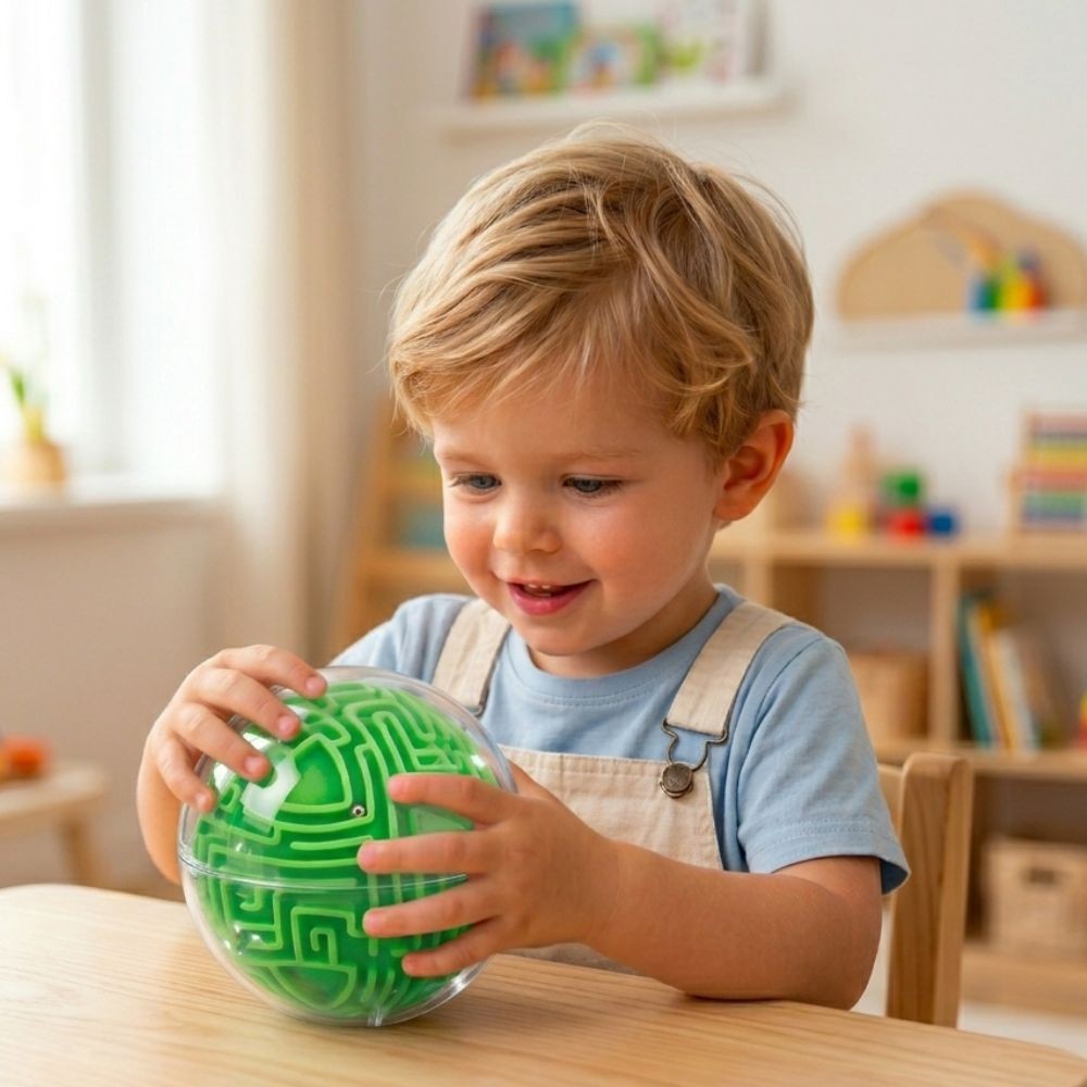 WOOPIE Amaze Ball – 3D Labirintas Kamuoliukas Vaikams, Žalias