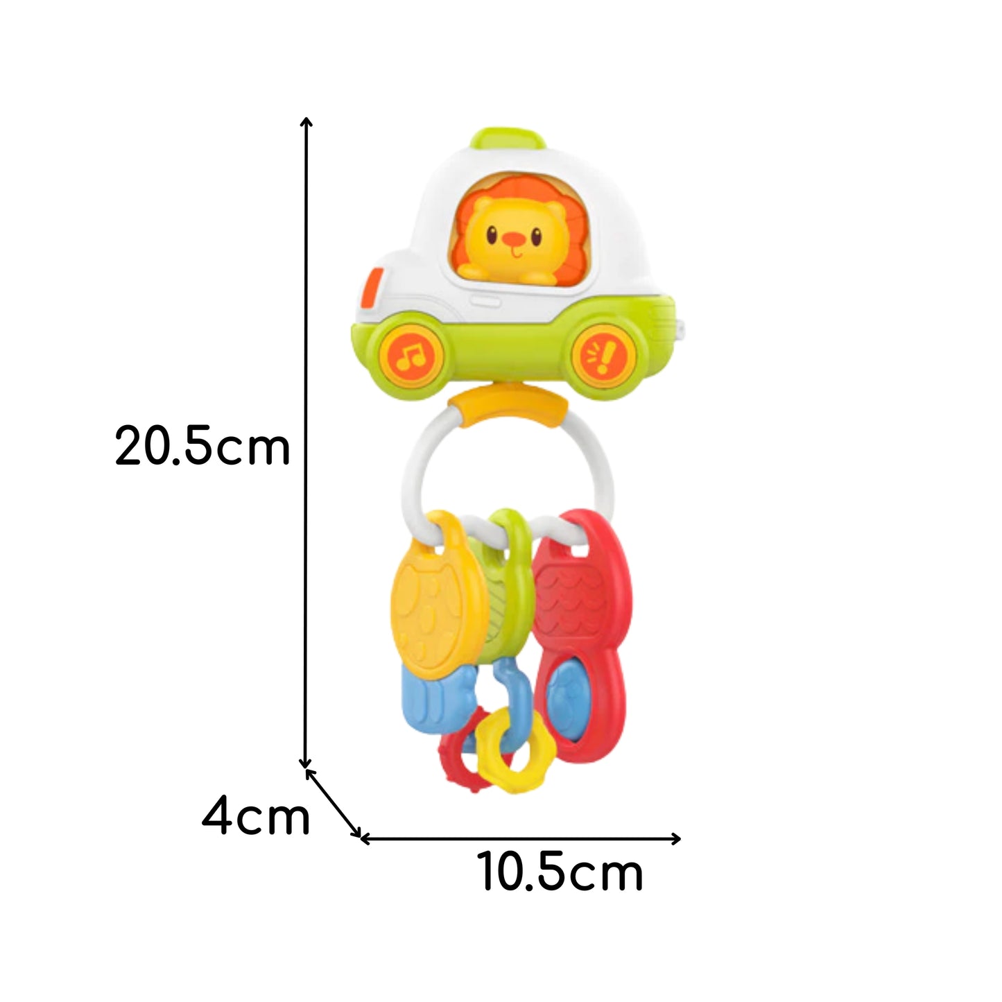 Woopie Baby Interaktyvus žaislas – automobilio pultelis su rakteliais, barškučiu ir kramtuku – vaizdas 3