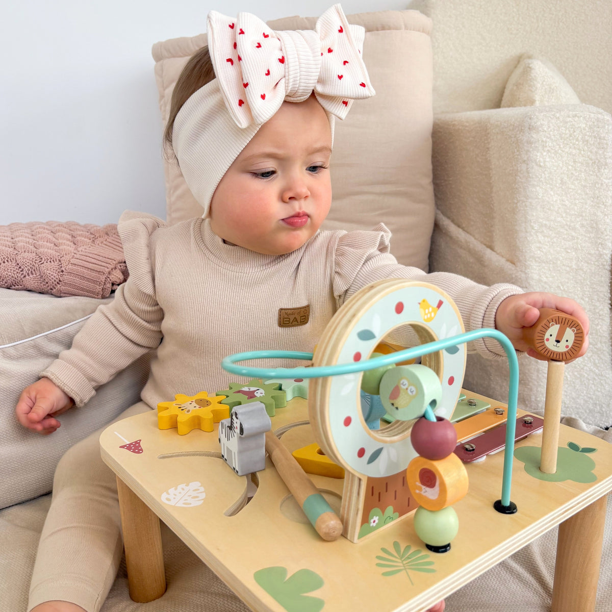 WOOPIE GREEN Medinis Edukacinis Muzikinis Stalas 5in1