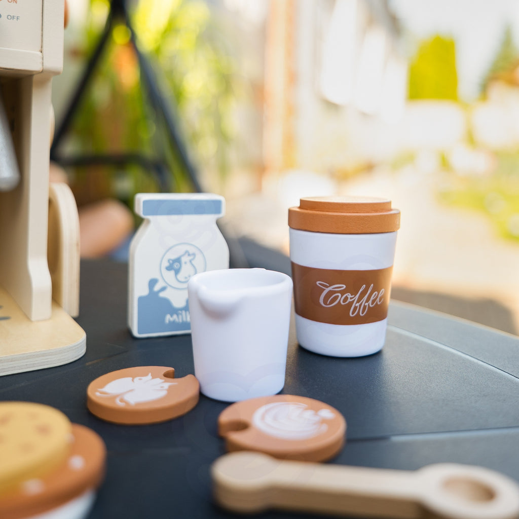 TOOKY TOY Medinis Kavos Aparatas Baristai su Priedais