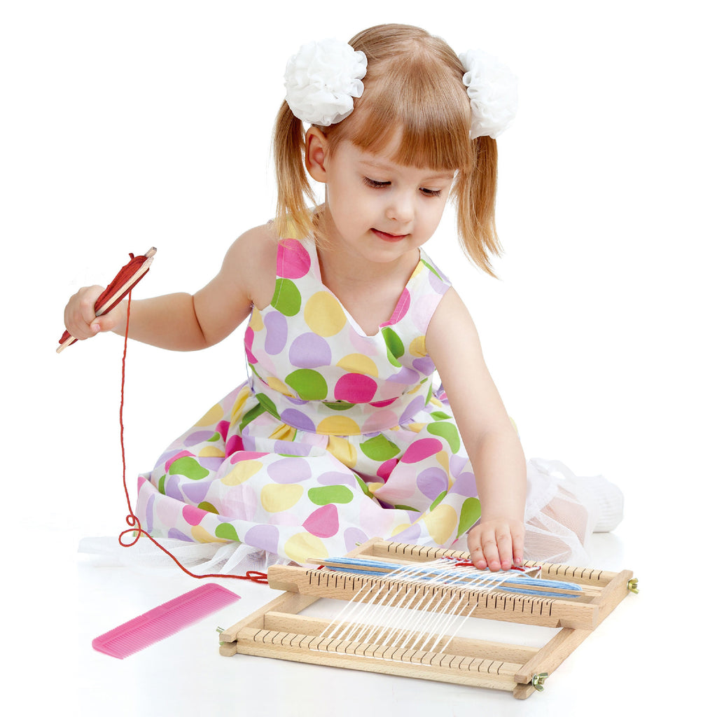 VIGA Medinė Audimo Staklė Montessori Kūrybinis Rinkinys Vaikams