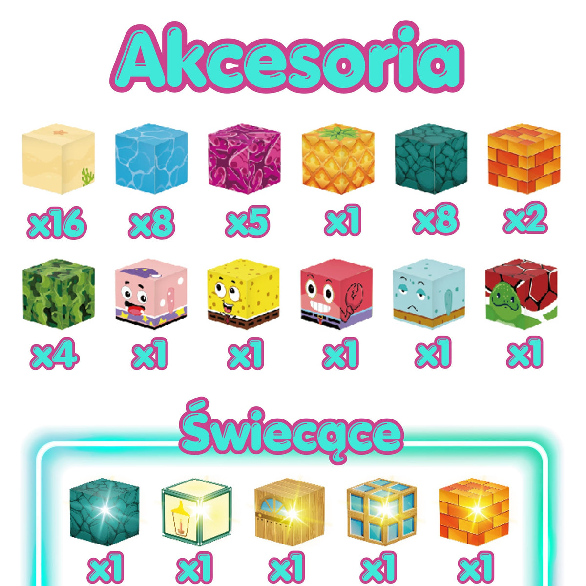 Woopie magnetiniai kubeliai Vandenynas 63 el. Montessori 3D