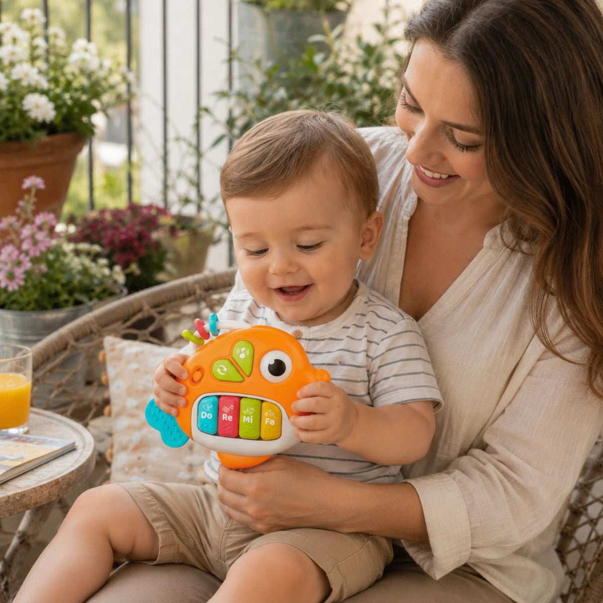 WOOPIE BABY Interaktyvus Pianinas Žuvytė su Garsais 18m+