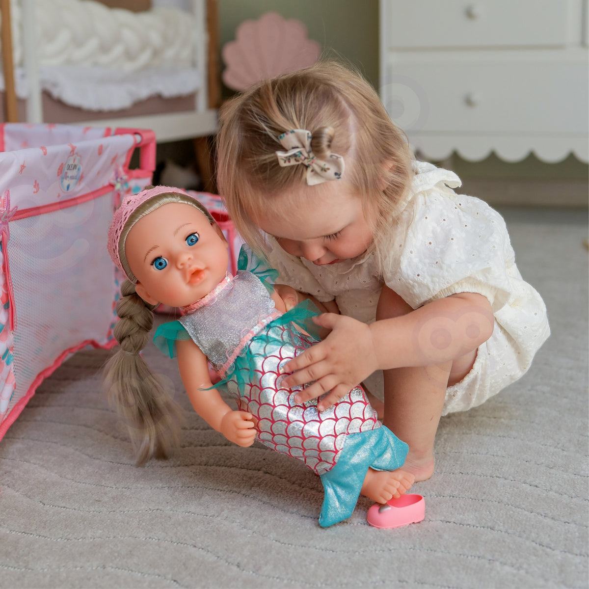 WOOPIE ROYAL Interaktyvi Undinėlės Lėlė 36 cm – Rinkinys 18 in 1 XXL