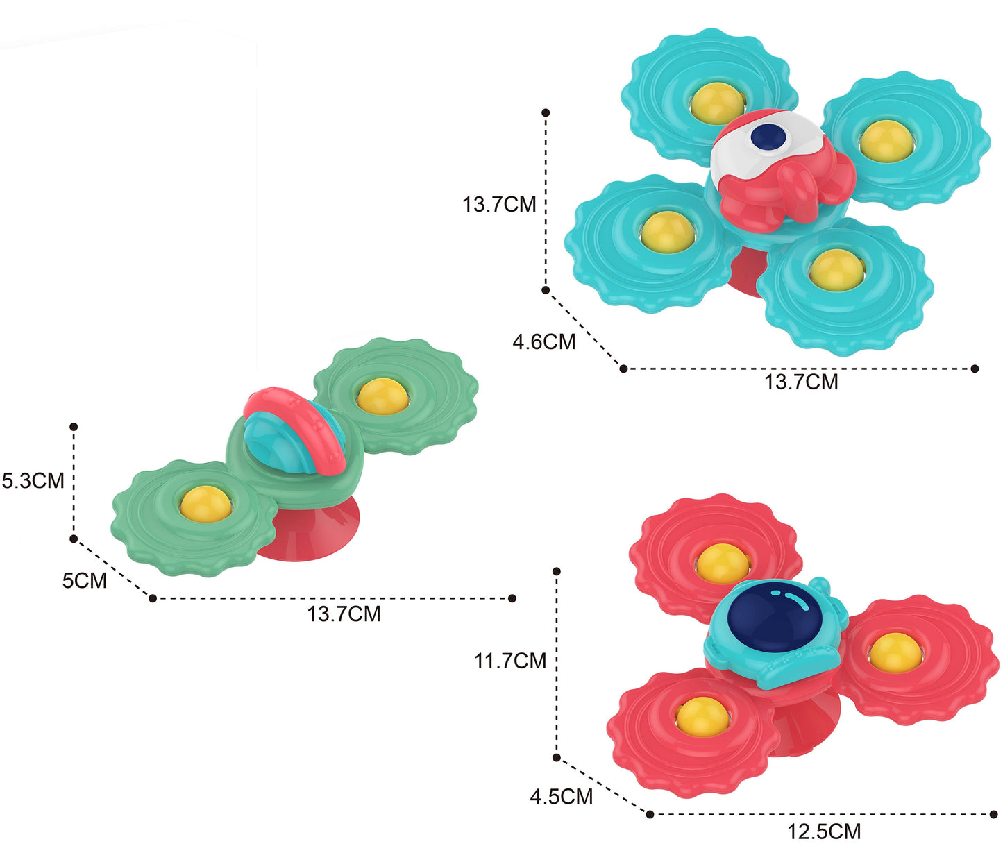 WOOPIE BABY Sukamosios kramtyklės su siurbtukais, 3 vnt rinkinys, žali ir rožiniai elementai – vaizdas 8