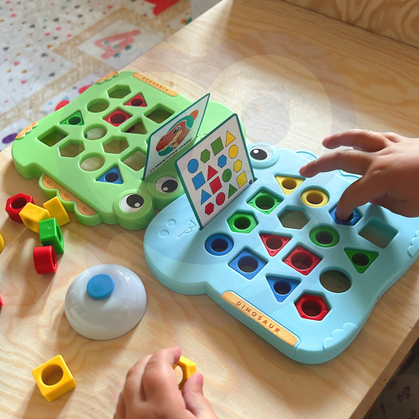 WOOPIE Montessori Dinozaurų Dėlionė – formų ir spalvų žaidimas vaikams