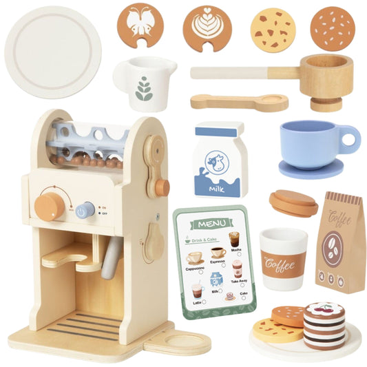 TOOKY TOY Medinis Kavos Aparatas Barista Espresso Rinkinys