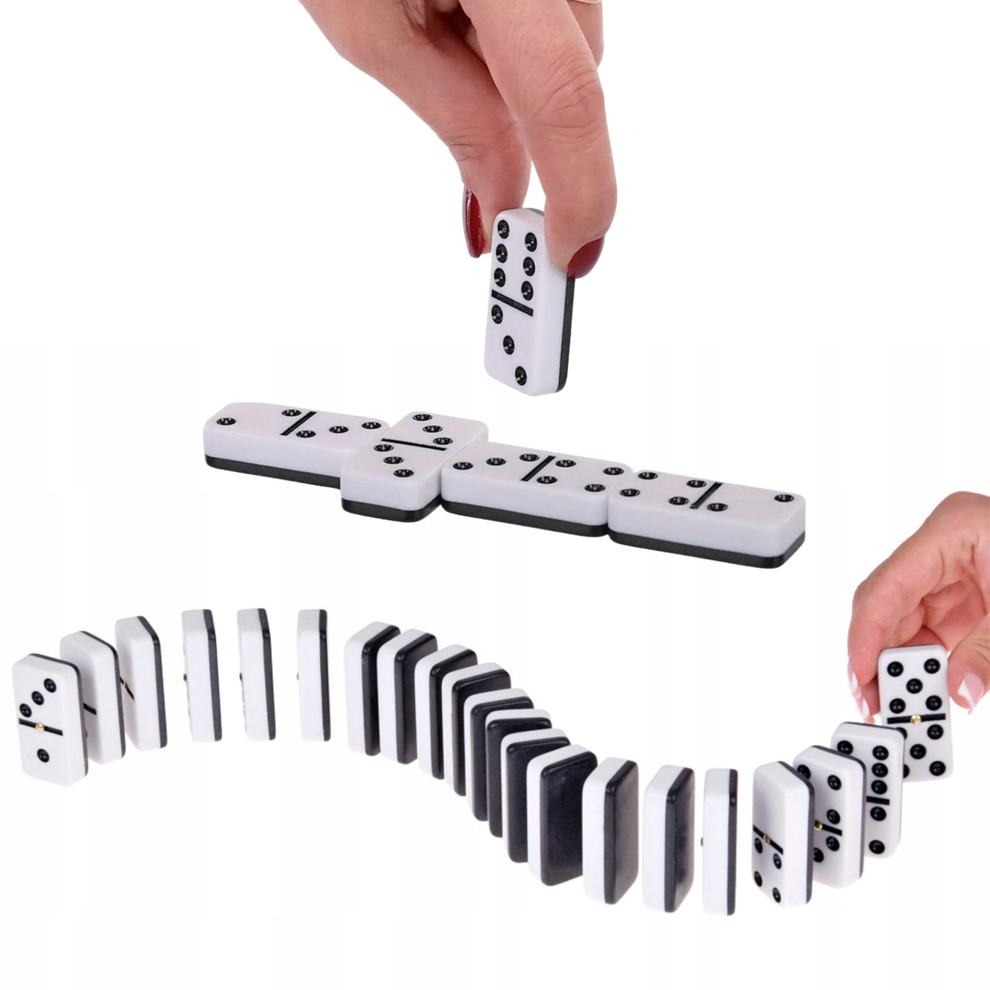 WOOPIE Klasikinis Logikos Žaidimas „Domino“, 28 kaladėlės – vaizdas 3