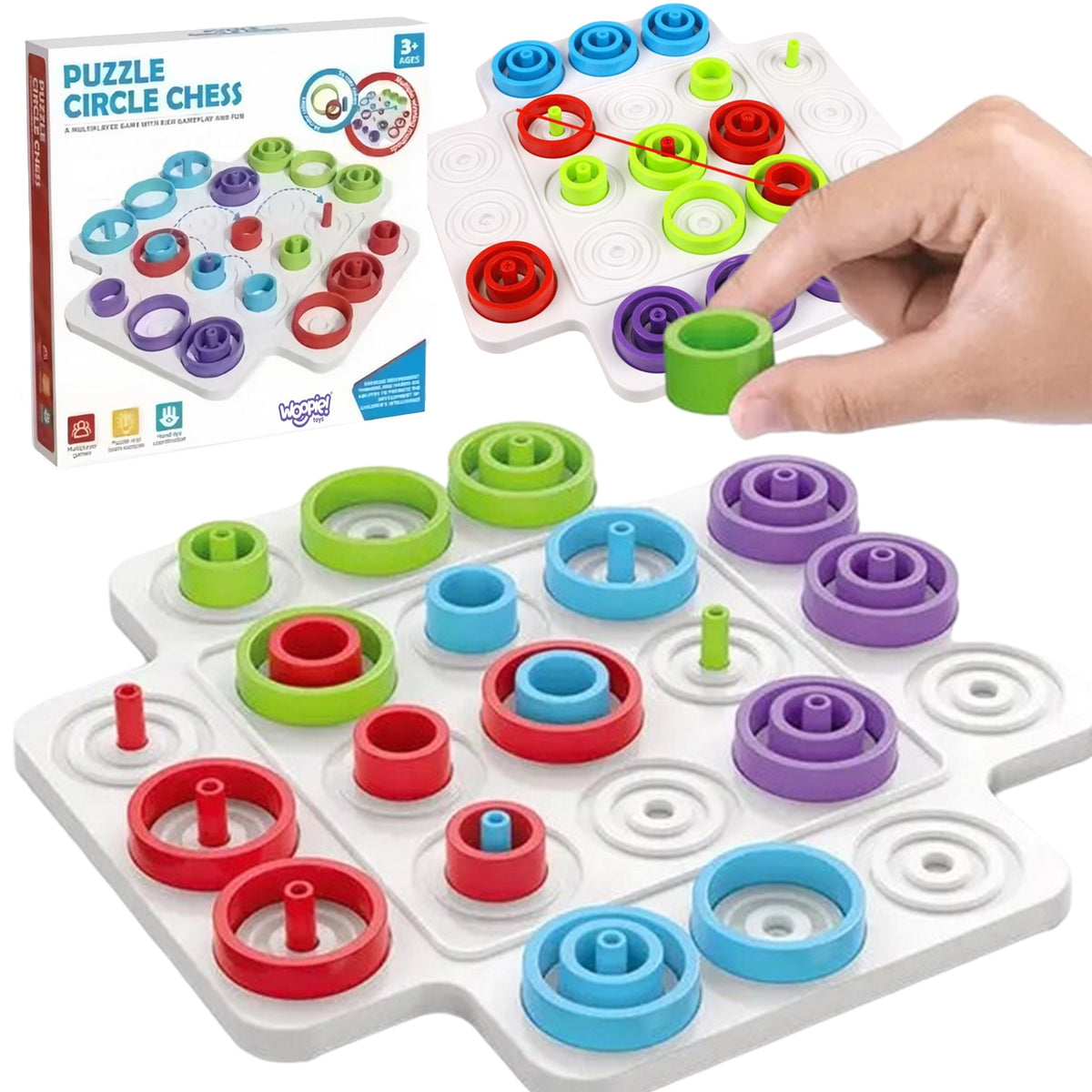 WOOPIE IQ Tic-Tac-Toe Pro – strateginis žaidimas 36 dalių