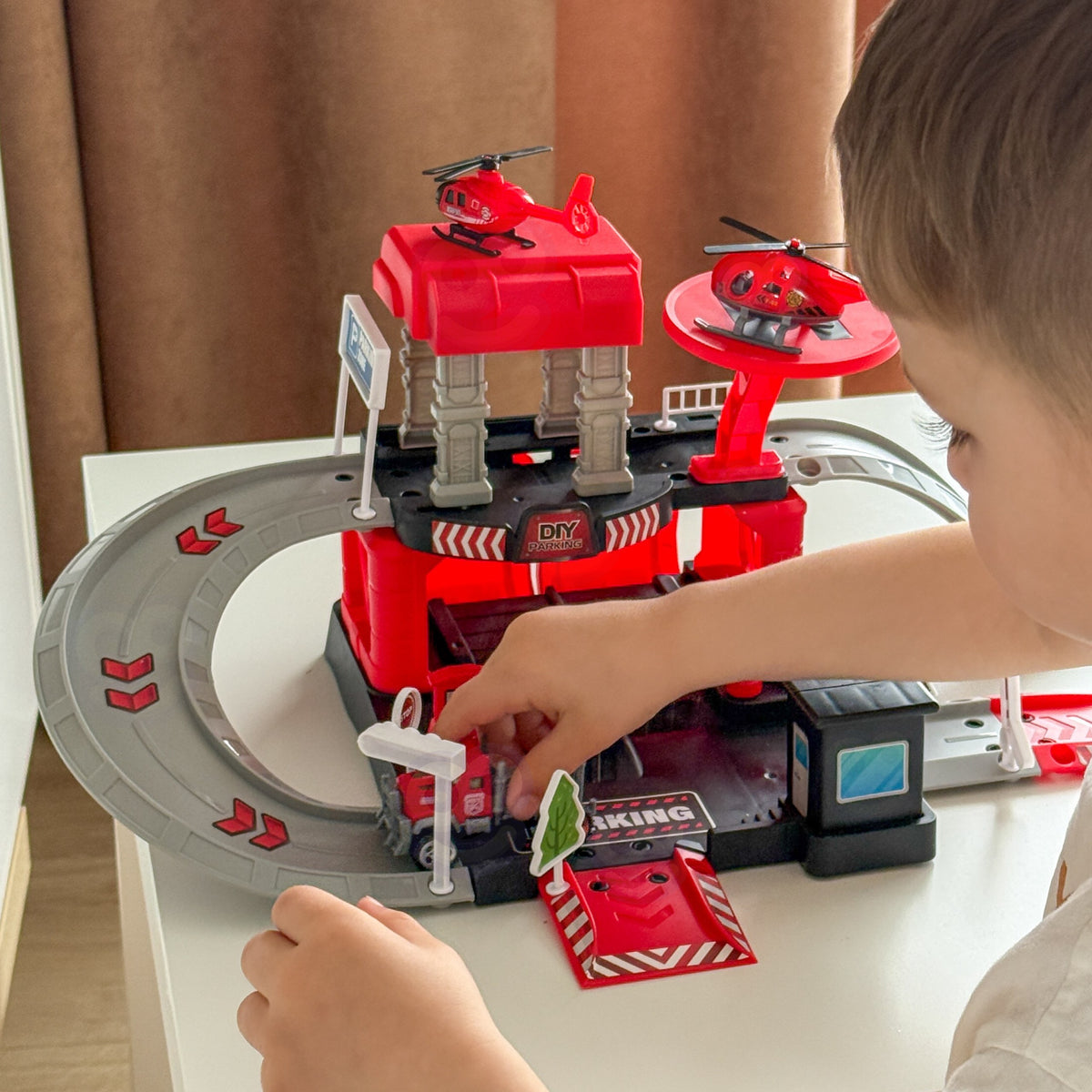 WOOPIE Ugniagesių Garažas su Automobiliais, 43 el.