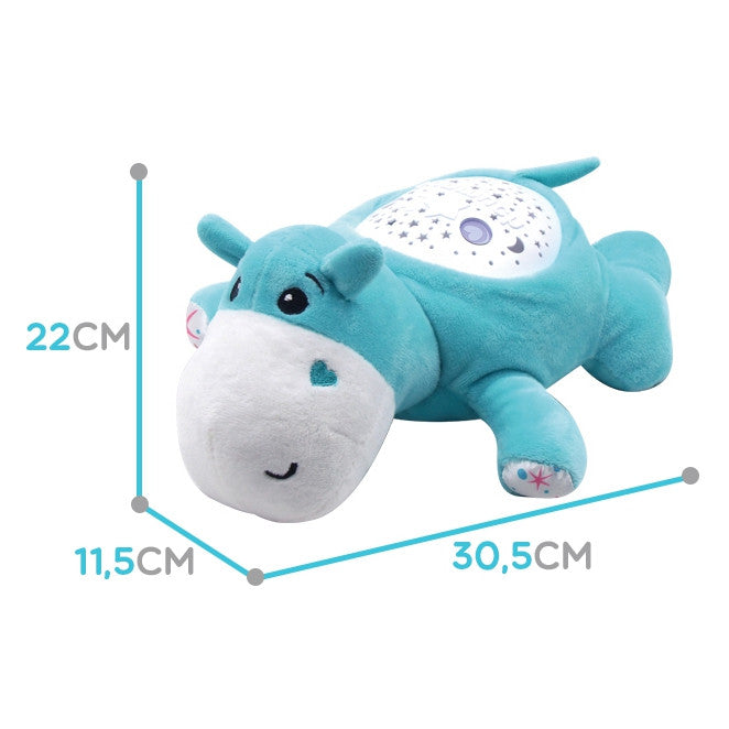 WOOPIE BABY 2-in-1 Projektorius ir Minkštas Žaislas Begemotikas