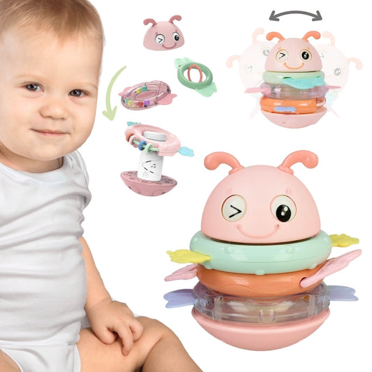 WOOPIE Bitutė Rožinė Nepargriaunama Sensorinė Žaislas 2in1