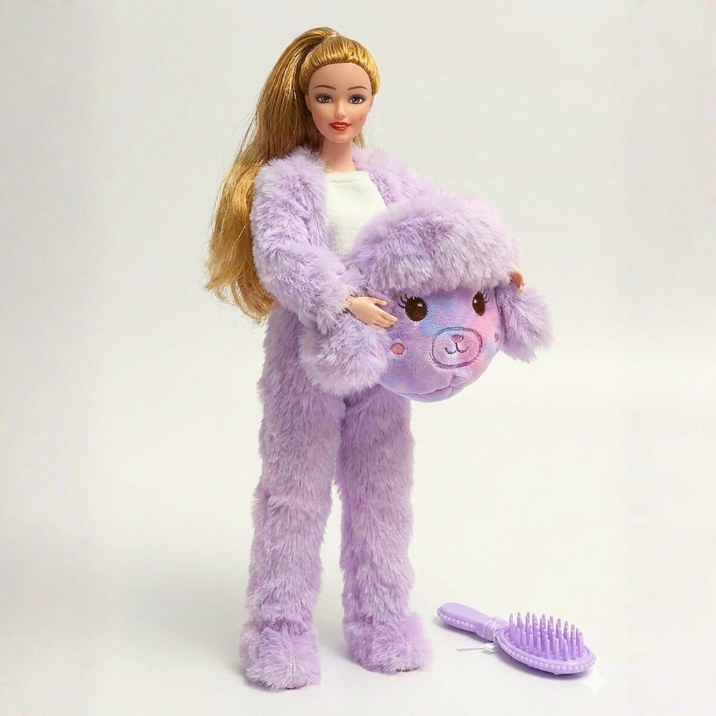 WOOPIE ROYAL Lėlė Emi violetiniame aviuko kostiumėlyje 29 cm