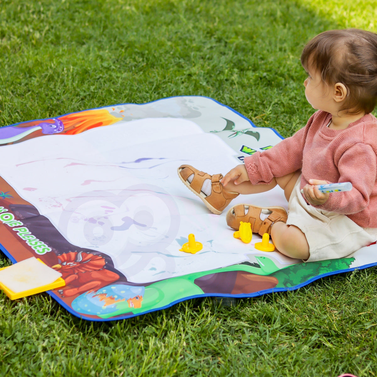 WOOPIE Magiškas Vandens Piešimo Kilimėlis XXL 100x80 cm su Antspaudais