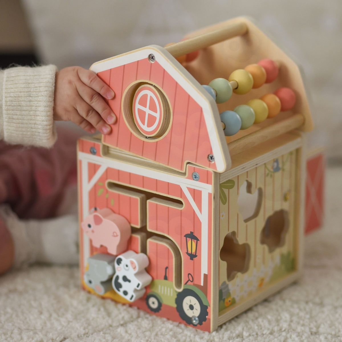 TOOKY TOY Medinė Ferma – Montessori Rūšiuoklis su Skaičiuokle