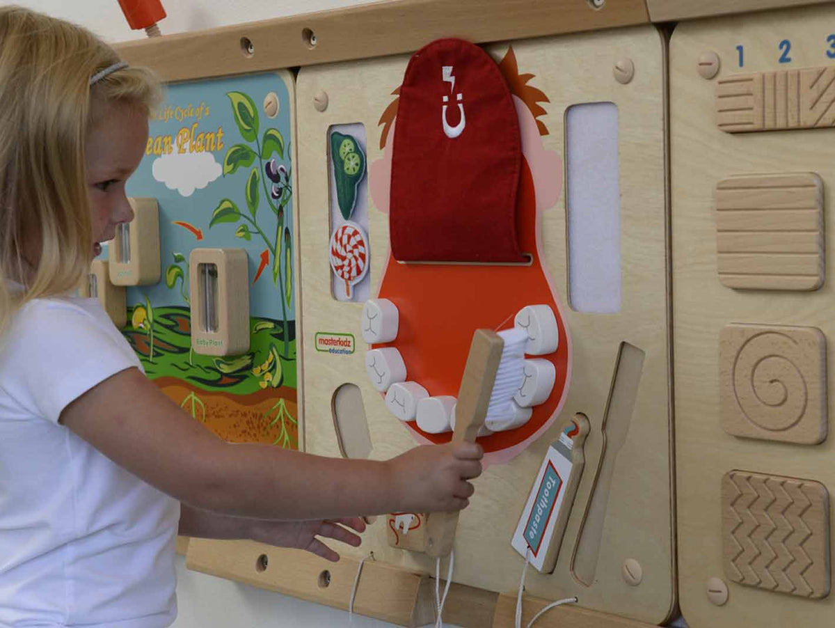 MASTERKIDZ Burnos higienos Montessori sieninė lenta