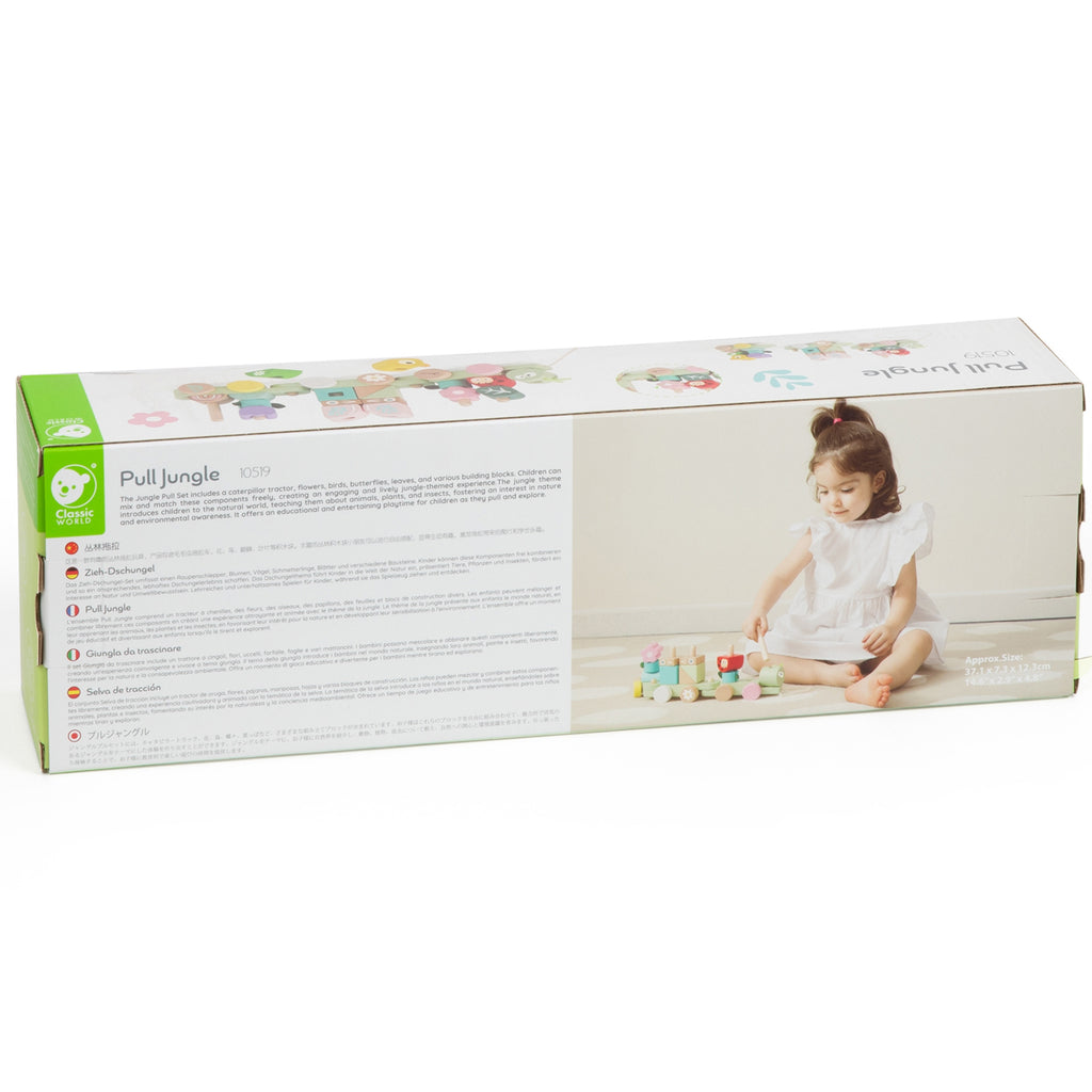 CLASSIC WORLD Montessori Medinis Vikšro Traukinukas-Dėlionė