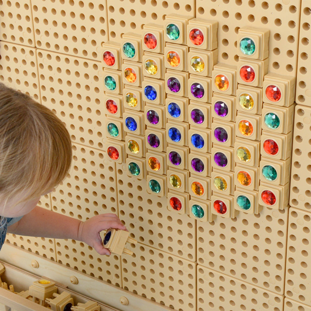 MASTERKIDZ Akriliniai spalvoti deimantukai STEM lentai, 72 vnt.