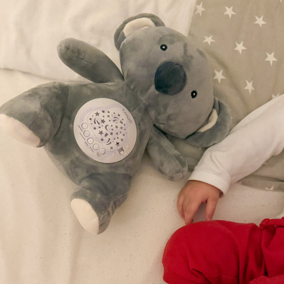WOOPIE BABY Šviečiantis Baltasis Lokys su Projektoriumi ir Muzika