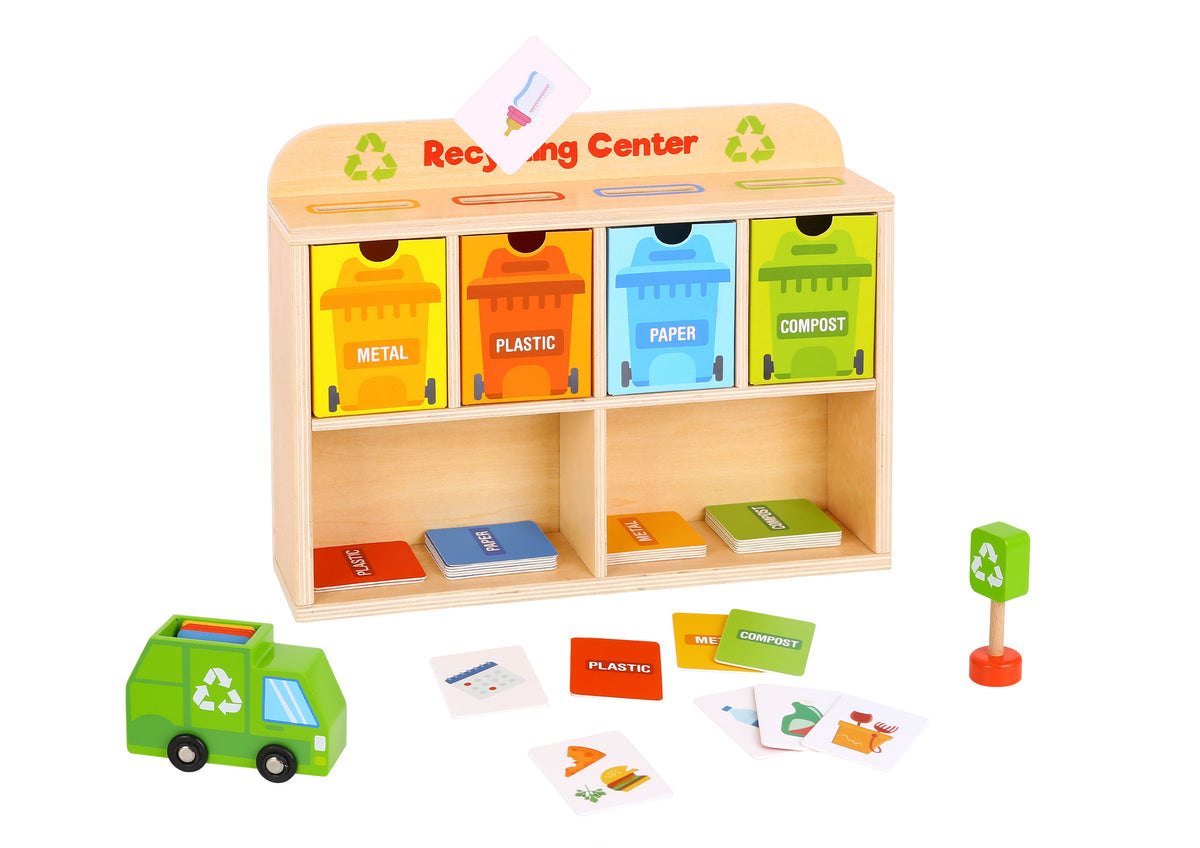 TOOKY TOY Medinis Perdirbimo Centras – Montessori Rūšiuoklis