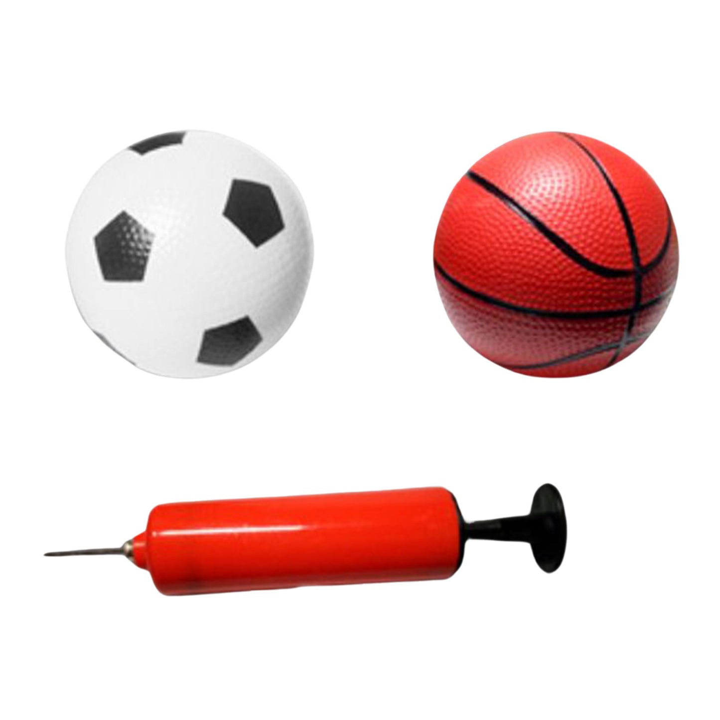 WOOPIE Rinkinys 2in1: Krepšinis ir Futbolo Vartai su Kamuoliais ir Pompa – vaizdas 4