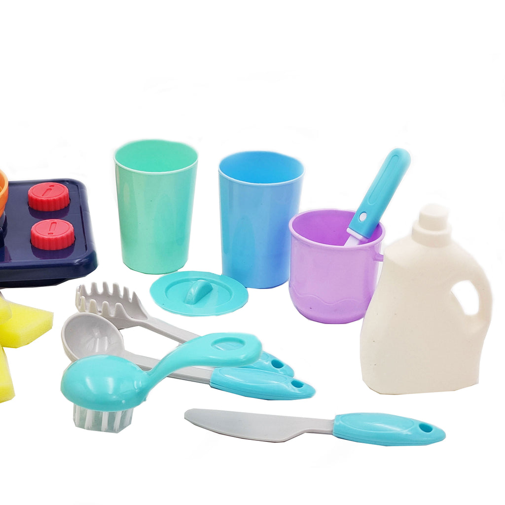 WOOPIE 2-in-1 Rožinė Žaislinė Kriauklė su Virtuvėle Vaikams 3+