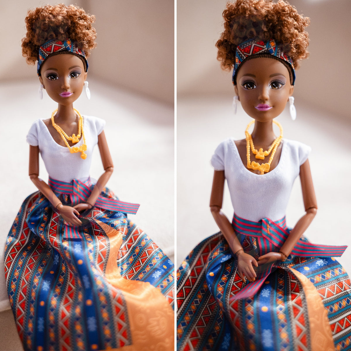 WOOPIE ROYAL Lili Lėlė Mulato su Elegantišku Suknelė 33 cm