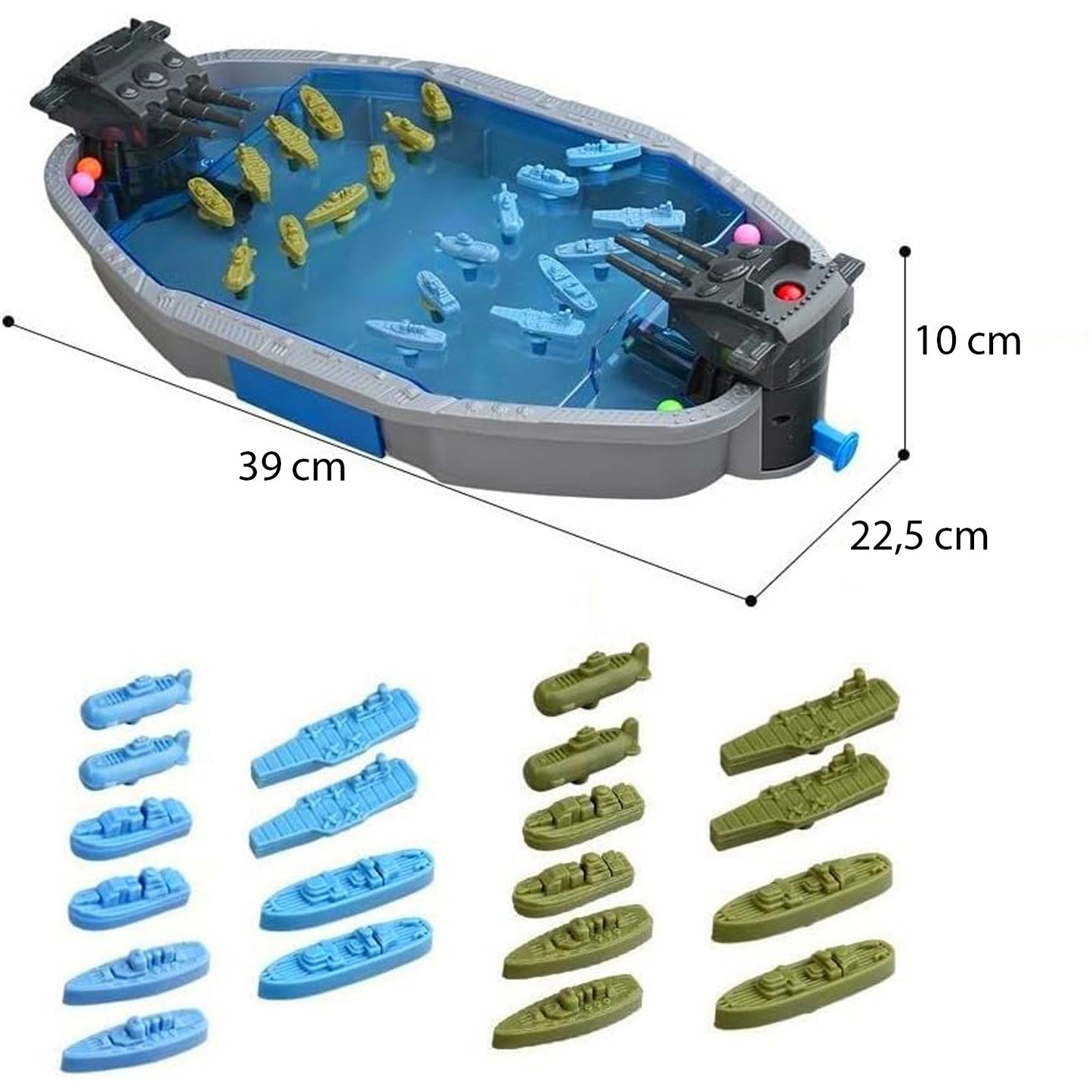 WOOPIE Jūrų mūšio miklumo žaidimas su 3D laivais ir kamuoliukų paleidimo įrenginiu - vaizdas 6