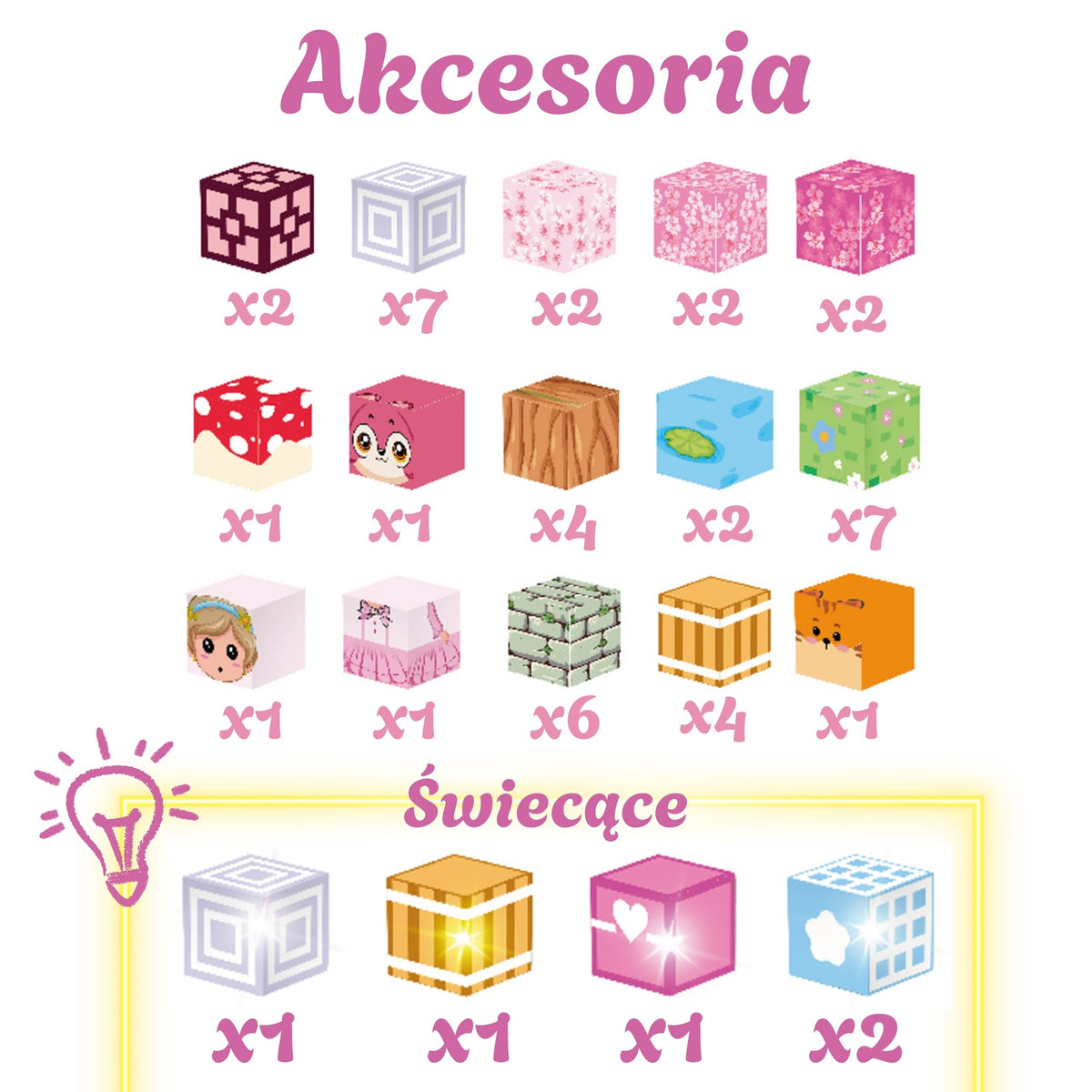 Woopie Magnetiniai kubeliai 48 vnt. Montessori 3D dėlionė