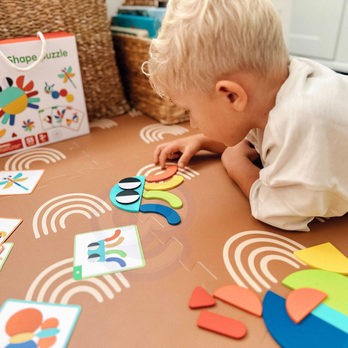 WOOPIE GREEN Medinė Montessori Dėlionė 55 Detalės FSC