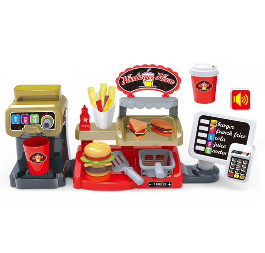 WOOPIE Fast Food XXL Žaidimų Rinkinys (Parduotuvė, Restoranas, Kasa ir Gėrimų Dalytuvas) – pagrindinis vaizdas