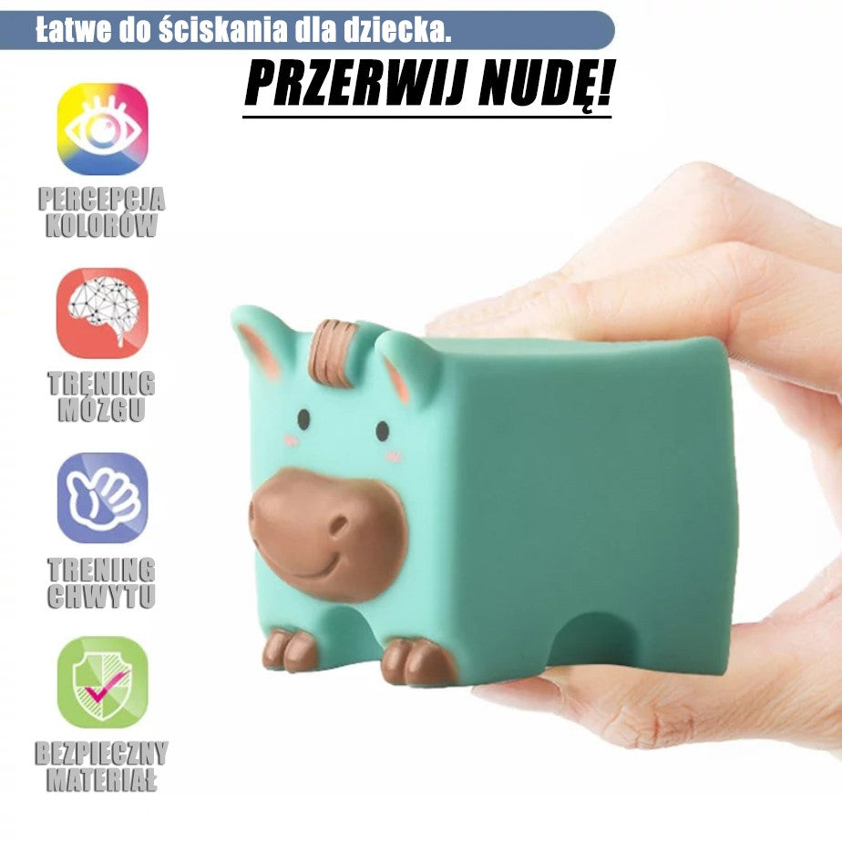 WOOPIE BABY Sensoriniai kubeliai su garsu ir skaičiais, 12 vnt.
