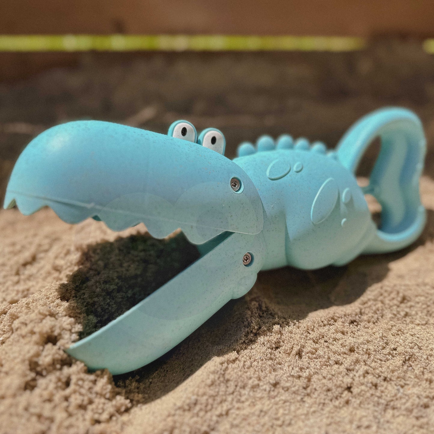 WOOPIE GREEN Biologiškai skaidomas krokodilo formos kastuvas smėliui ir vandeniui, mėlynas – vaizdas 2