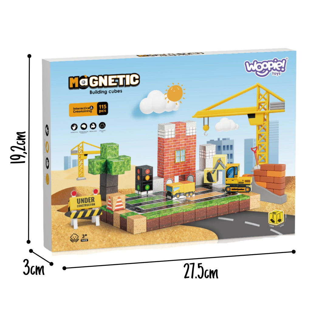 WOOPIE magnetinis statybų aikštelės konstruktorius 115 dalių
