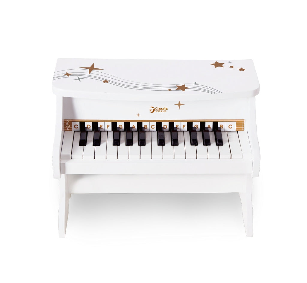 CLASSIC WORLD Medinis pianinas vaikams su mokymo knygele