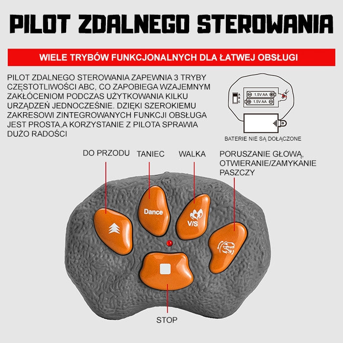 WOOPIE Radijo bangomis valdomas Dinozauras T-Rex Robotas