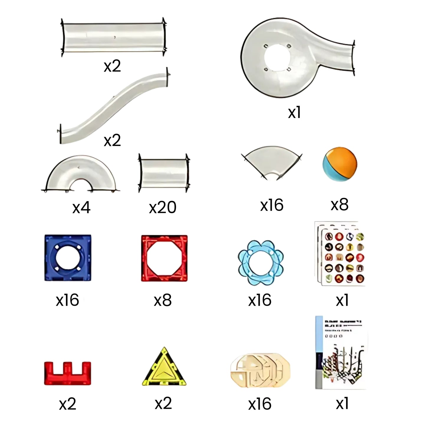 WOOPIE Magnetiniai 3D Konstruktoriaus Blokeliai „Kulodrom“ Kamuoliukų Takelis, 113 dalių – vaizdas 2