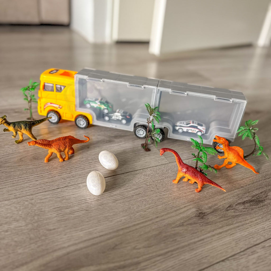 WOOPIE 2in1 Vilkikas su Dinozaurais - Žaislinis Rinkinys Vaikams