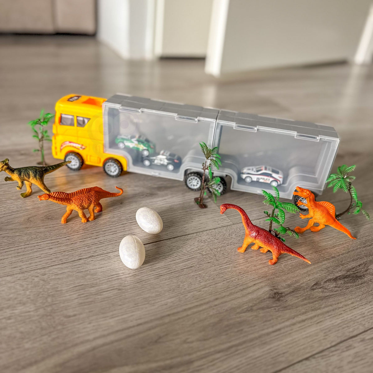 WOOPIE 2in1 Vilkikas su Dinozaurais - Žaislinis Rinkinys Vaikams