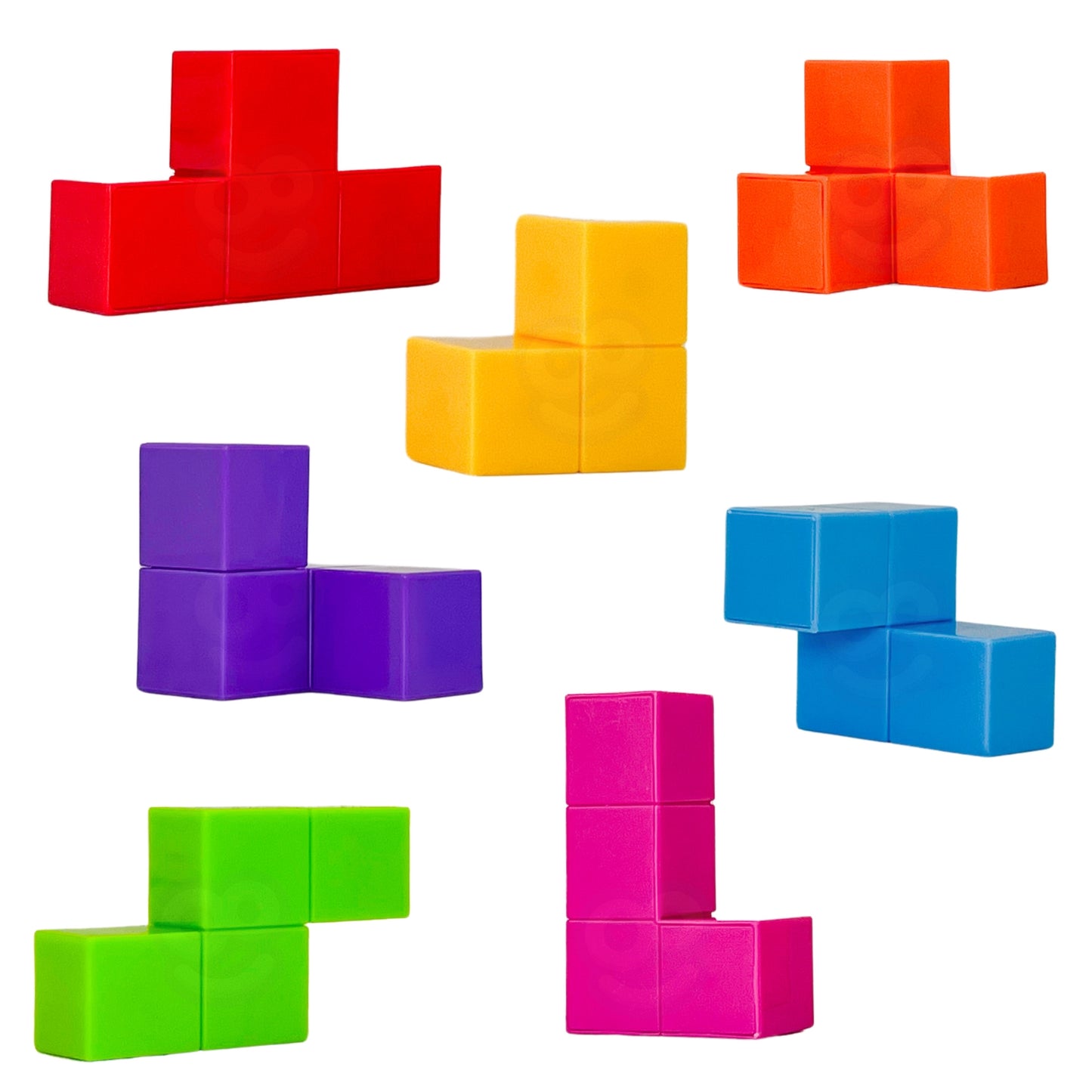 WOOPIE Tetris 3D Kubų Dėlionė su Kortelių Rinkiniu 54 vnt.