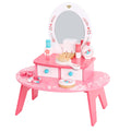 TOOKY TOY Rožinis Medinis Grožio Staliukas su Veidrodžiu Mergaitėms