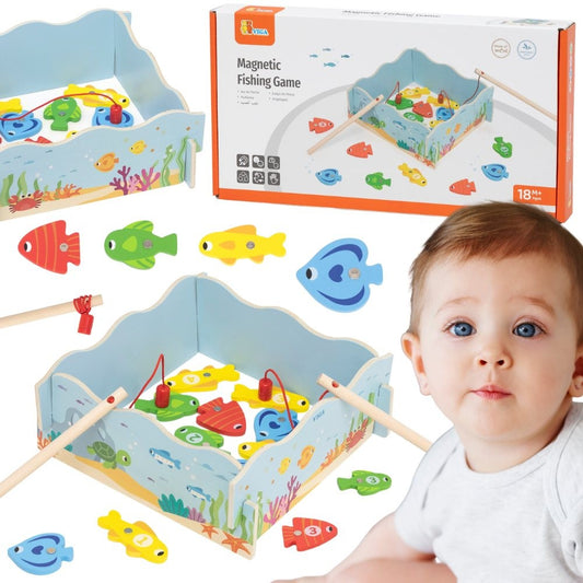 VIGA Medinis Magnetinis Žvejybos Žaidimas Vaikams 18M+