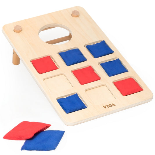 Viga 2in1 vikrumo žaidimas: Kryžiukai-nuliukai ir Cornhole (metimas į taikinį) – pagrindinis vaizdas