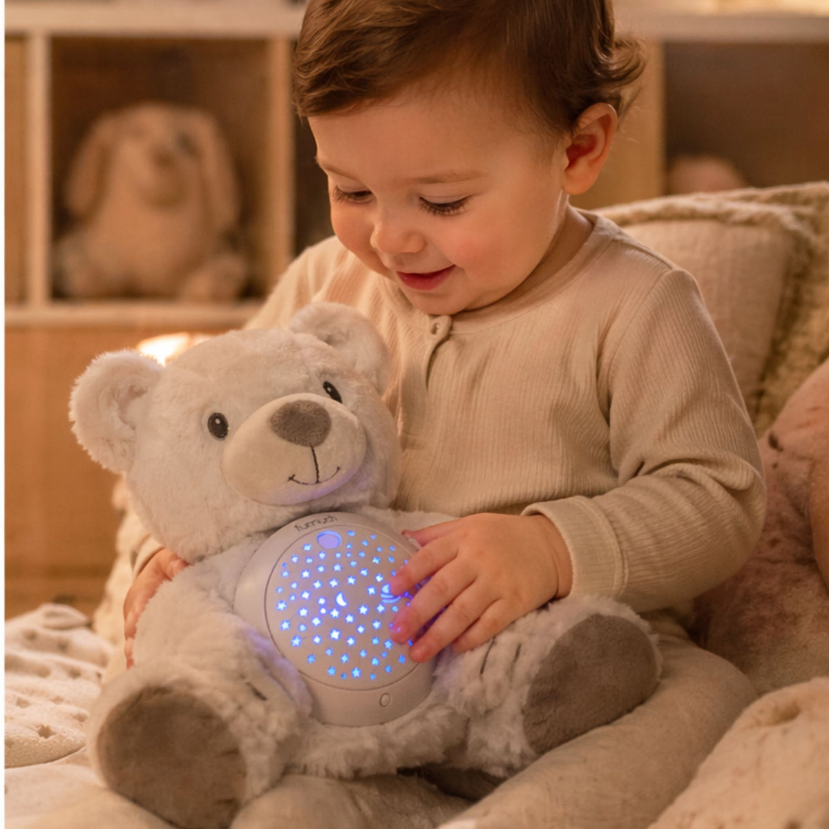 WOOPIE BABY Pliušinis Meškiukas Migdukas su Projektoriumi