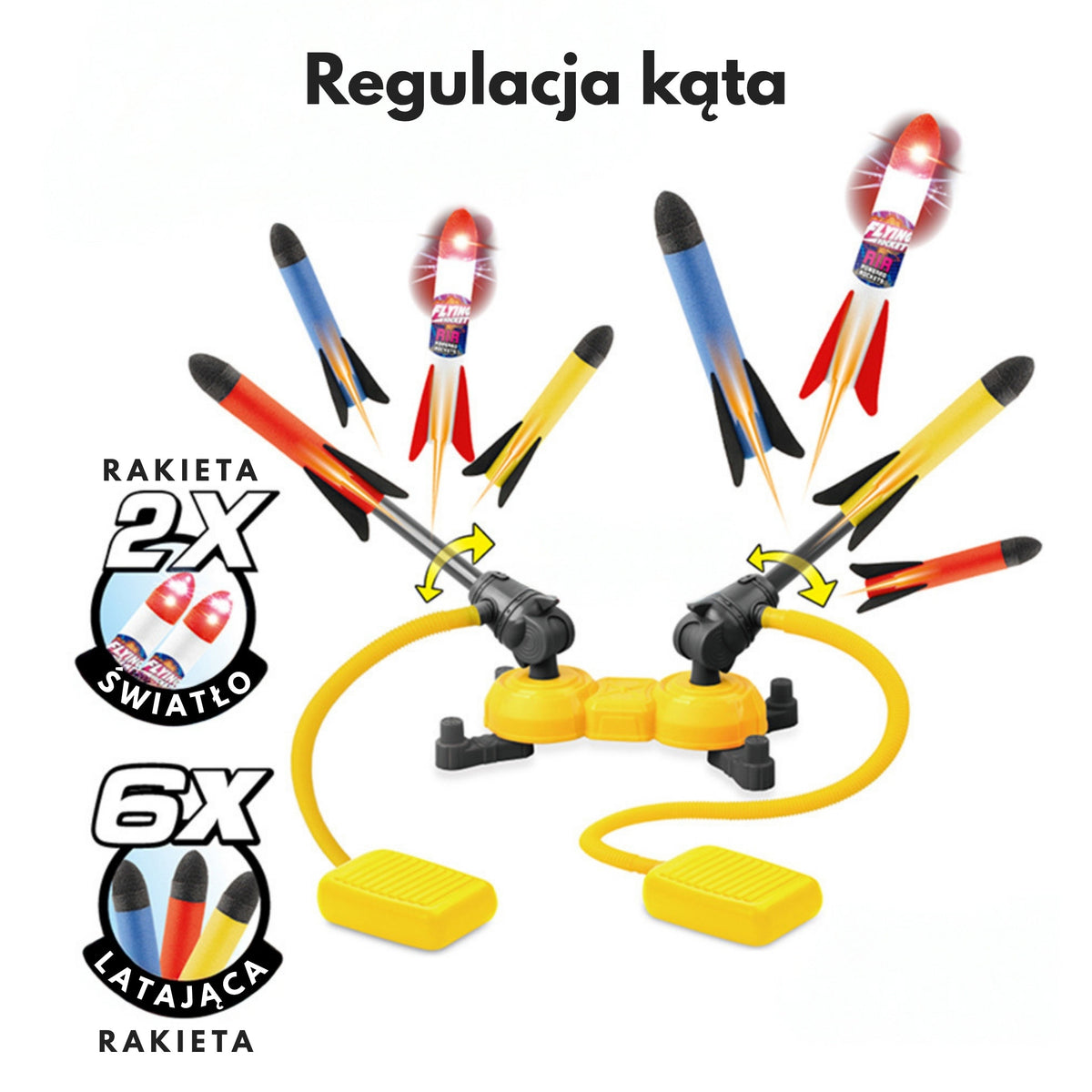 WOOPIE dvigubas raketų paleidėjas vaikams, 8 dalys