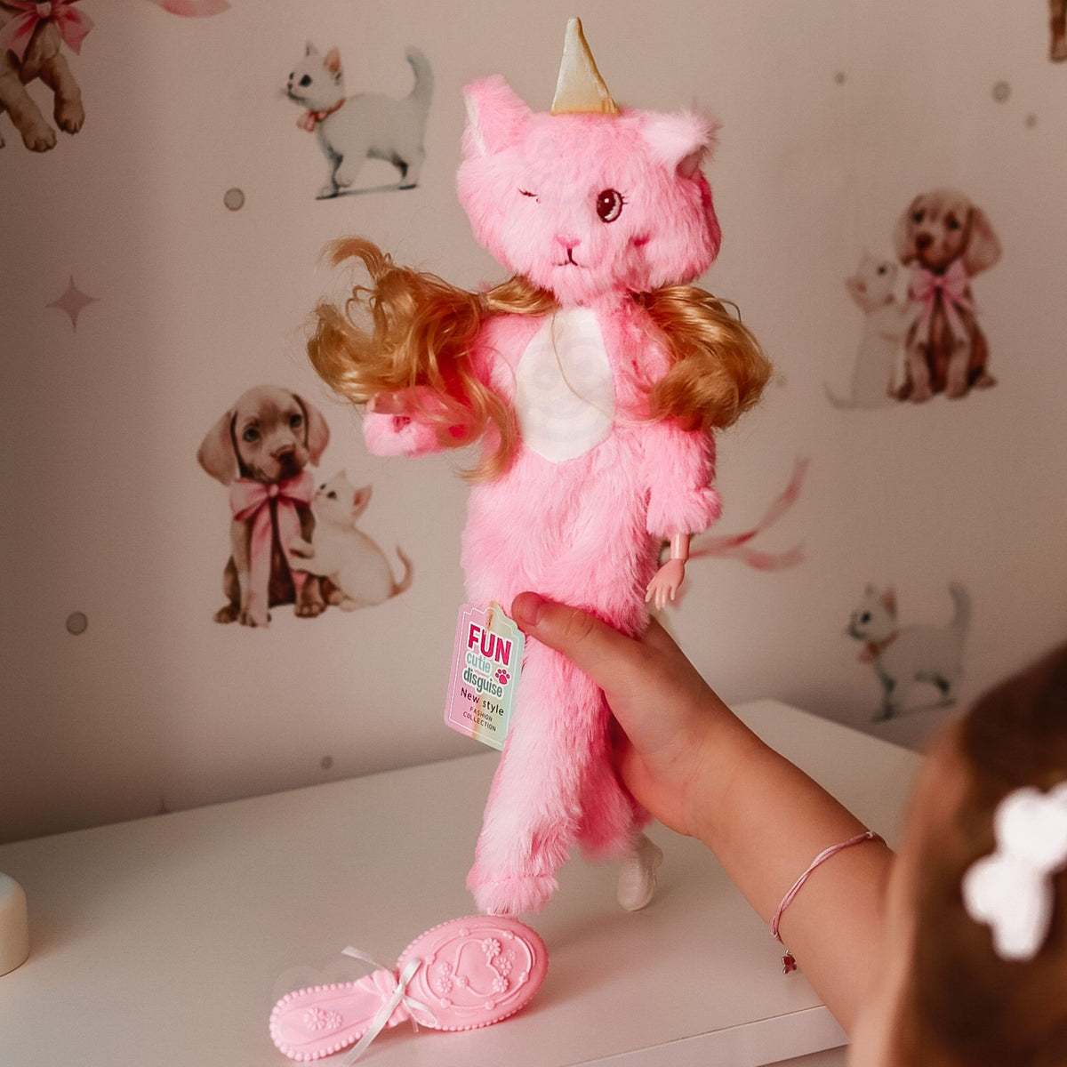 WOOPIE ROYAL Lėlė Emi rožiniame meškiuko kostiumėlyje 29 cm