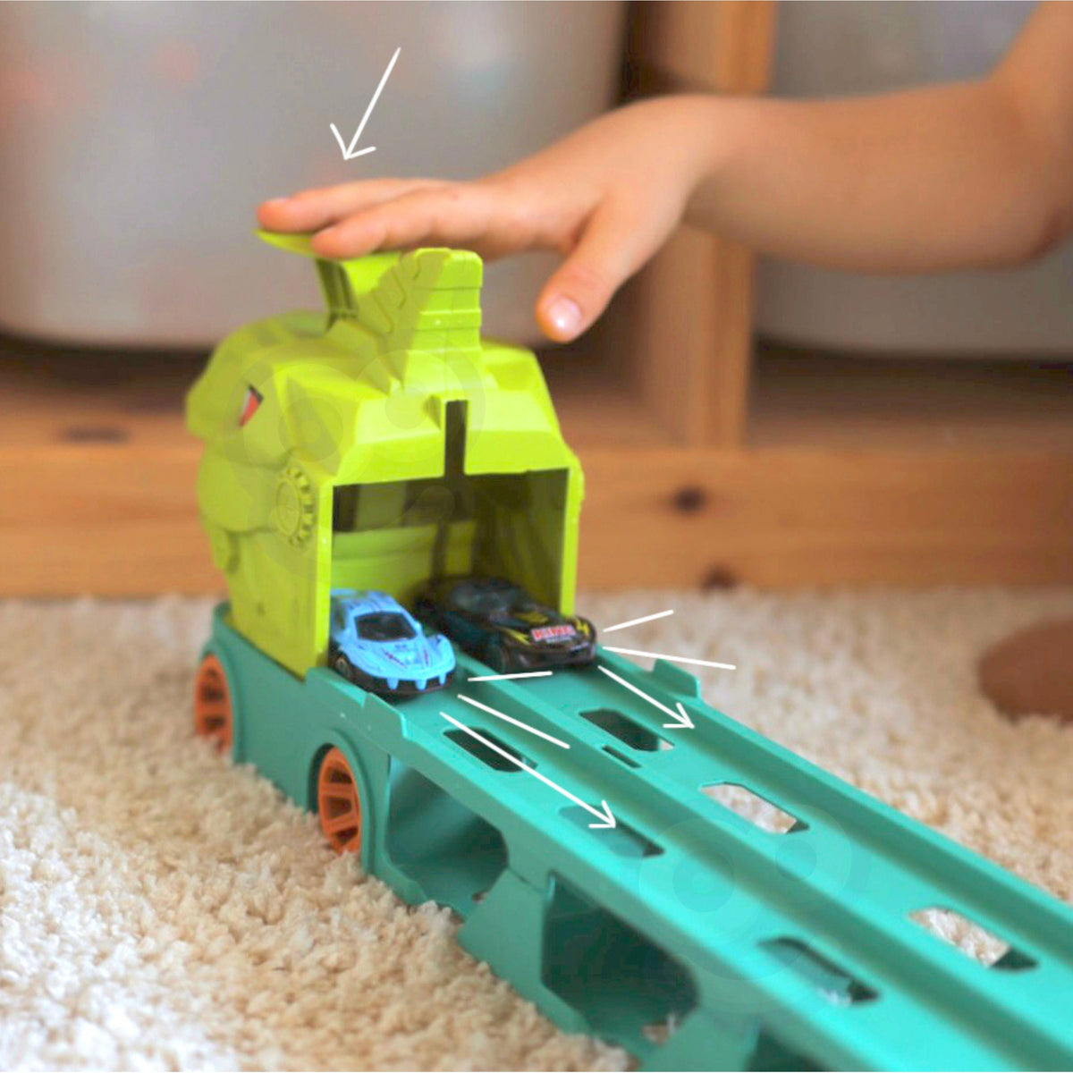 WOOPIE Sunkvežimis Dinozauras su 2,1 m Trasa Automobiliams