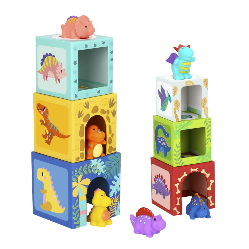 TOOKY TOY lavinamoji dėlionė iš medinių kaladėlių + 6 žaidimo figūrėlės 12 vnt.