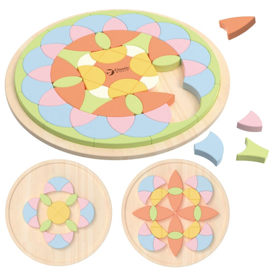 CLASSIC WORLD Pastelinė Mandala Montessori Mozaika Gėlės